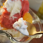 treffen - えひめ無農薬いよかんパフェ950円