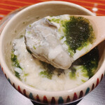 日本料理 弥のまる - 牡蠣と青のりの茶碗蒸し