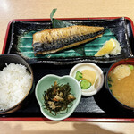 釣船茶屋 ざうお - 焼き魚定食(塩さば、ご飯少なめ)_¥900