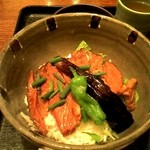 和彩　かくや - 牛ロースと揚茄子あぶりステーキ丼