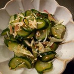 とり我家 - 漬物　みょうがのきいた注文すべき絶品！！