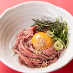 Roast beef yukke ~with yuzu egg~