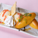 Sweet potato ~ served with yuzu honey vanilla ice cream ~