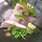 炙りや あんどん - 天然地魚5種盛り：マグロ・サワラ・スズキ・クロソイ・マダイ