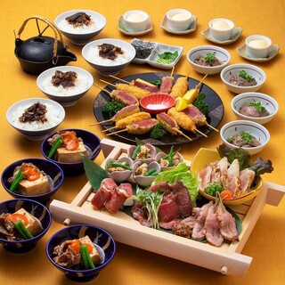 Meat/kushikatsu kaiseki course recommended for welcome and farewell parties!