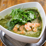 Shrimp green curry pho