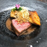 魚料理と熟成但馬牛のメイン2種