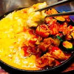 Domestic chicken cheese dakgalbi