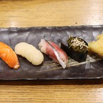 にぎり鮨 一五〇 - 東北ネタ五貫盛り　50円お得♪