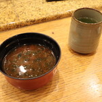 にぎり鮨 一五〇 - アオサの赤出汁