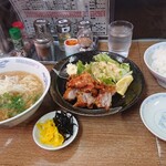 菊水一貫楼 - からあげメンセット 950円