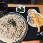 和食れすとらん天狗 - ミニ天丼ざる蕎麦セット￥768