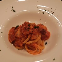 藤右ェ門 栄 - パスタ）蛸とタケノコのトマトソース  自家製生パスタ