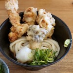 築港麺工房 - 鶏天ぶっかけうどん