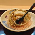 煮焚 しのみや - 棘栗蟹の酢ゼリーがけ