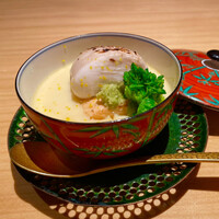 華丸吉日 - サクラマスと天然とらふぐ白子の茶碗蒸し