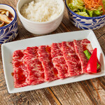 Seiyuzan Wagyu beef rib grilled Yakiniku (Grilled meat) set