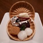 ワンカルビ - 白玉もなかに、アイスクリームをトッピングアレンジ　2022.3