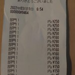 グリーンフィールド - レシート