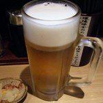 源蔵ラーメン  - ビール