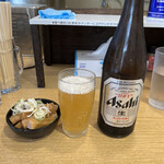 横浜家系ラーメン 蓮 - ビール（おつまみ付き）