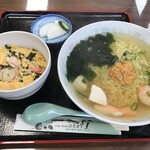 Hakou Shokudou - 磯ラーメン＋ミニ磯丼　１３５０円