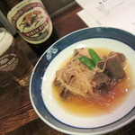 居酒屋 仙成 - 瓶ビールにお通し