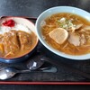 Sobatokoro Ooyama - カツカレーラーメンセット　１２００円