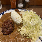 マーブル - インドカレー　ハンバーグ　ゆで卵