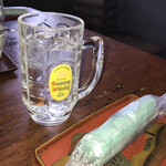 仁亭 - 食後の冷たいお茶で無くお冷をお願いし冷たいおしぼりも提供