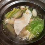 宙 渡月荘金龍 - 火の物　春の香り野菜と桜鯛のしゃぶしゃぶ鍋