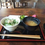 モモカフェ。 - 料理写真:長生村産の青海苔ごはんのセット(650円)