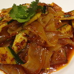 逸品火鍋 - 胡瓜の酸辣和え：７８０円(2013/1)