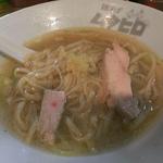 鶏そば  ムタヒロ - 変え玉投入後、生姜を入れてみました。