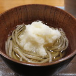 銀座おかもと - 岐阜のお蕎麦に辛味大根をのせて。