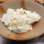 銀座おかもと - おかわりしました。茶碗は備前焼です。