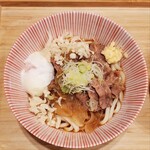 Udon Isshun - ぶっかけうどん並(温)+半熟卵