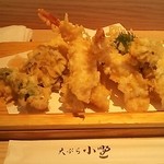 天ぷら小野 - 天ぷら定食のネタ
