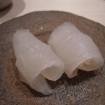 すし匠 - 2013/01/24　かわはぎ　きも醤油（かわはぎの身）