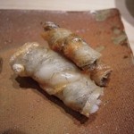 すし匠 - 2013/01/24　さよりの皮の炙ったもの