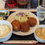 しすい亭 - クリームコロッケ定食¥970-