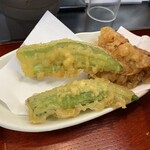 極楽うどん TKU - 八代おくらの天ぷら