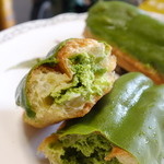 今村芳翠園本舗 - 抹茶クリームは濃い・薄いの2層