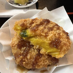 猫丸食堂 - ★かぼちゃコロッケにとんかつソース