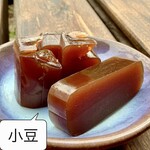 藤田羊羹本舗 - 料理写真:【小城羊羹(練り羊羹)】あづき練り。お好みの厚さに切っていただきます。(挽茶羊羹も同じ)