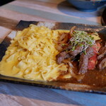 ペルー料理 リマ18 - Fetuccini a la huancaina com lomo