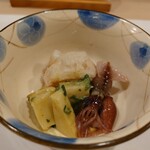 うを徳 - 蛍烏賊、合馬筍、胡麻豆腐揚げ