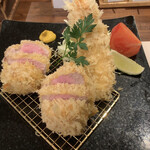 とんかつ 蒼樹 - しゃとんプリアン定食＋ささみかつ　3,490円(税込)
