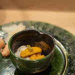 うを徳 - 2022.3 熊本天然トラフグ白子和え酢飯 女川ムラサキウニ