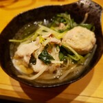 酒あがり - 野菜と豚肉と鶏つくねがたっぷり